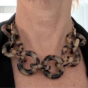 J Crew tiger eye loop necklace